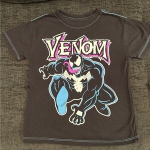 *SOLD* Marvel Black Tee with Purple and White Design